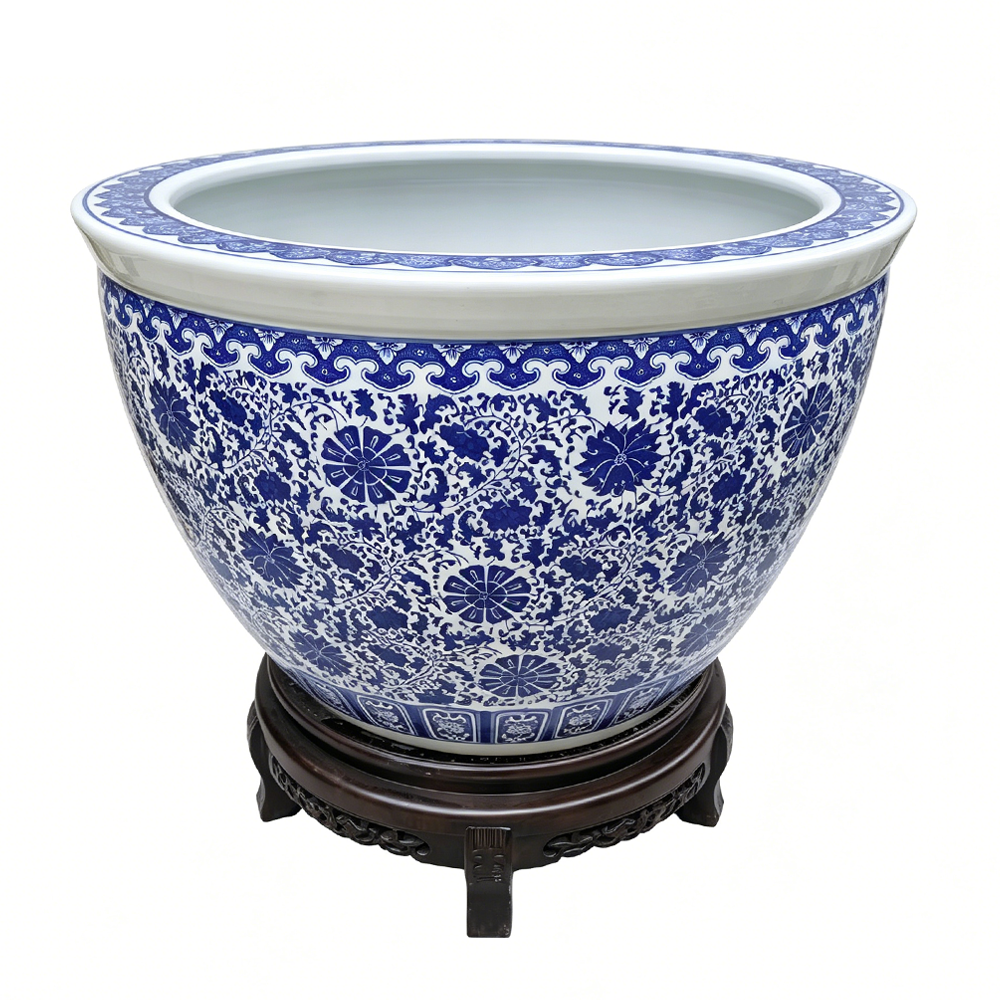 Blue & White Chinoiserie Planter
