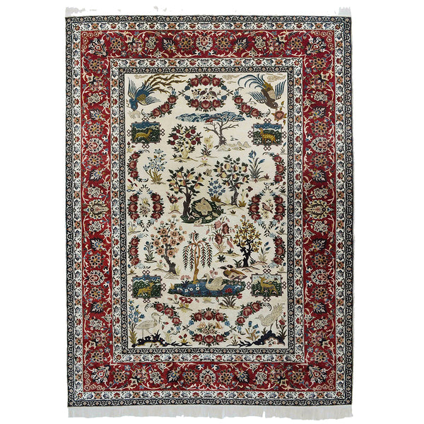 Isfahan Paradise design silk pile carpet