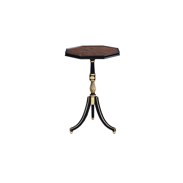 Ebonised octagonal side table