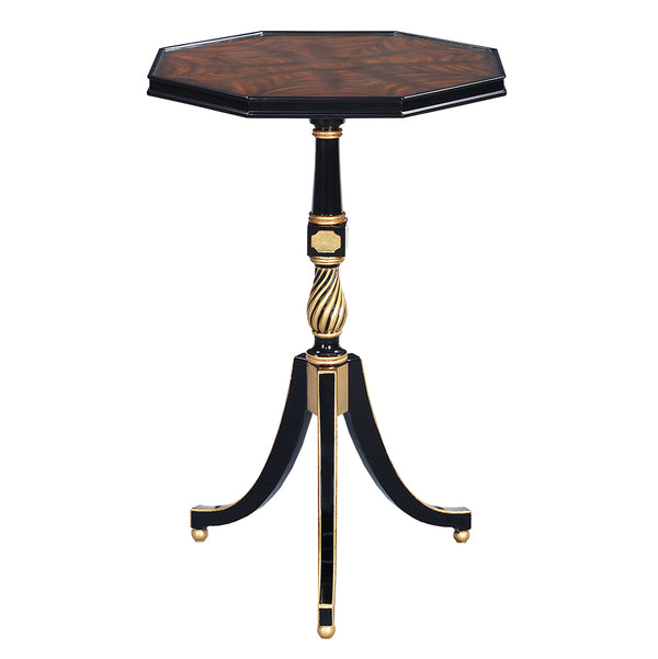 Ebonised Octagonal Wine Table