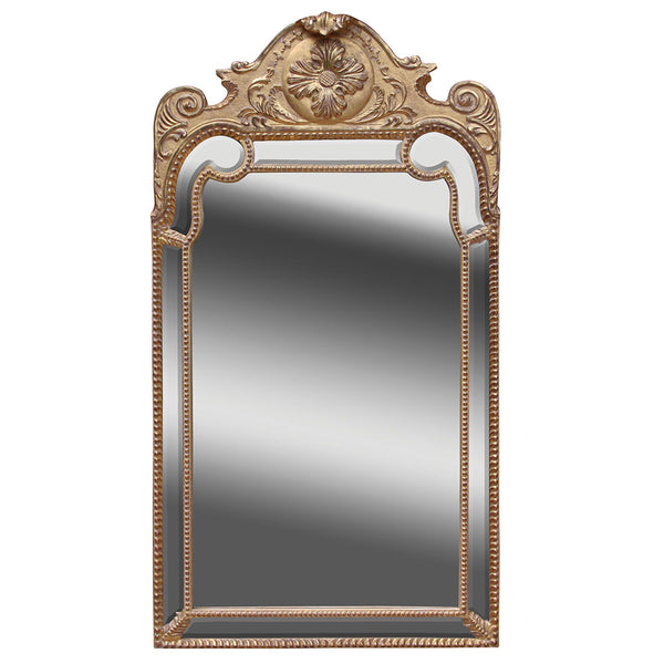 Luxurious Queen Anne Water Gilded Mirror