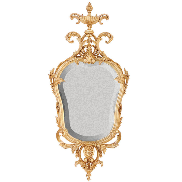 Oil gilded period mirror with antiqued glass