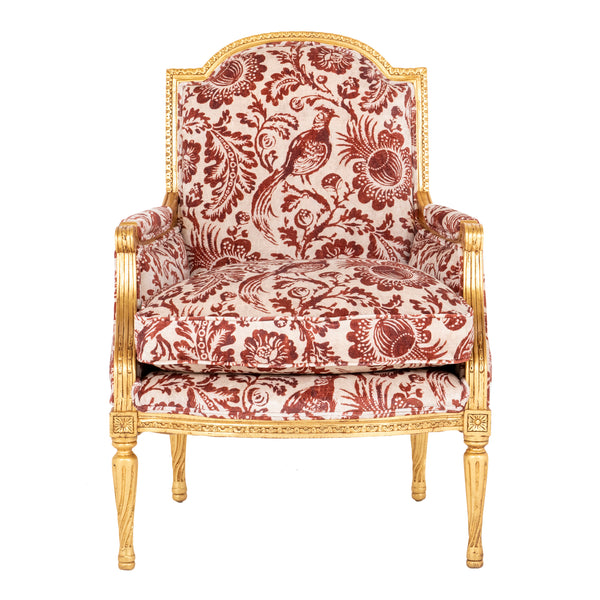 Alexander Chair In Dutch Pheasant Regal Red