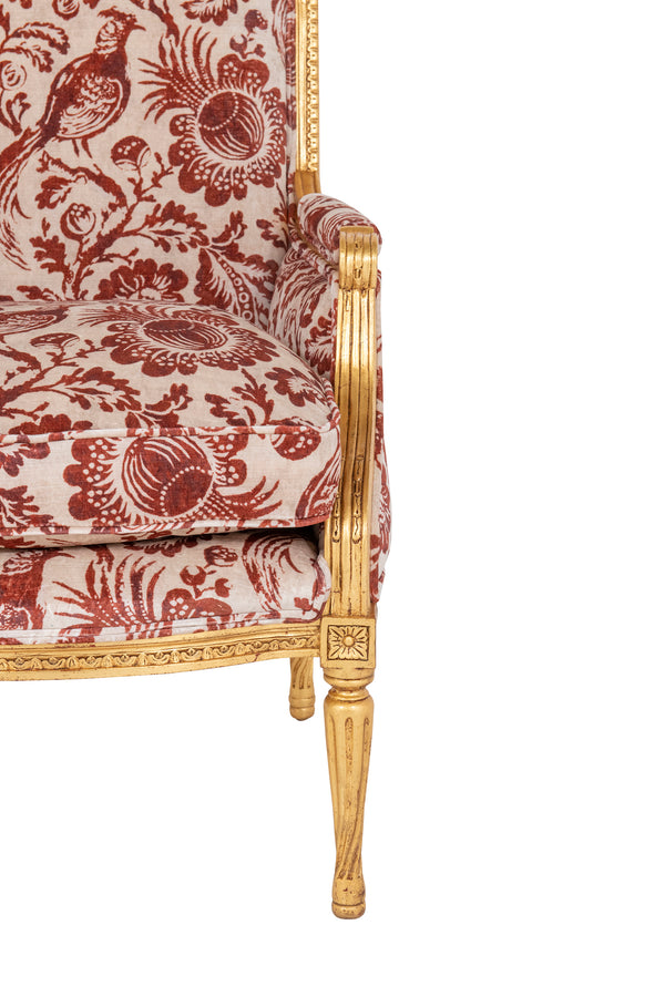 Alexander Chair In Dutch Pheasant Regal Red