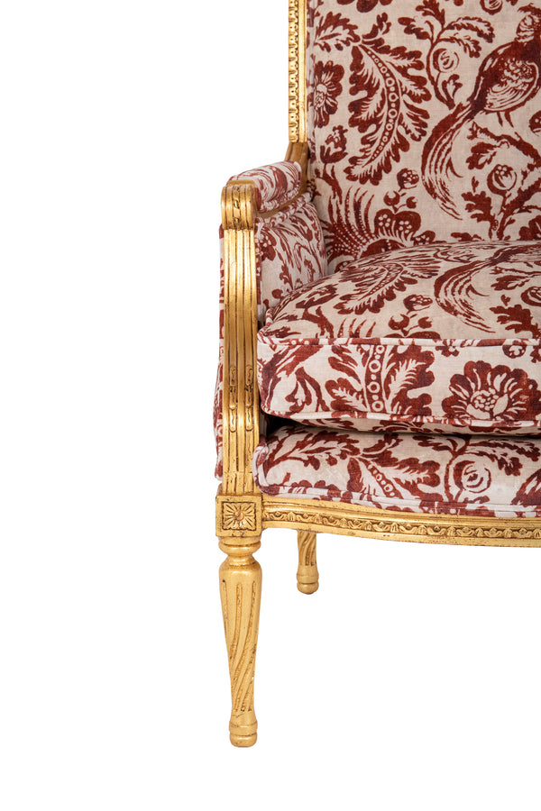 Alexander Chair In Dutch Pheasant Regal Red