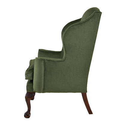 The Pinnock Wingchair in Olive
