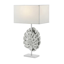 A Finely Cast Monstera Lamp