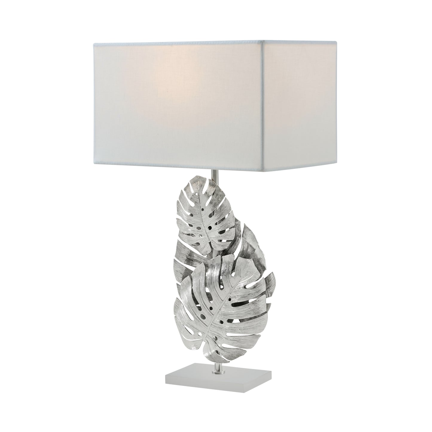 A Finely Cast Monstera Cluster Lamp