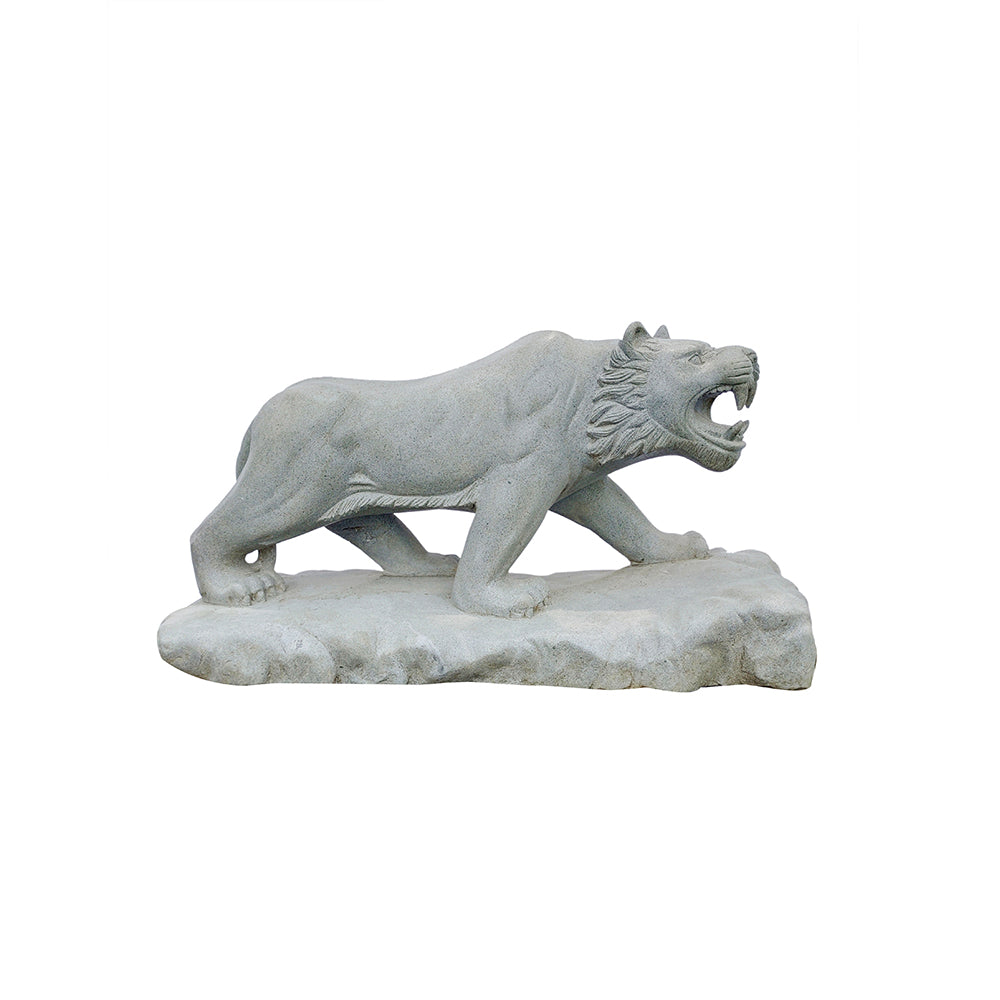 Tiger Statue Carved From River Stone