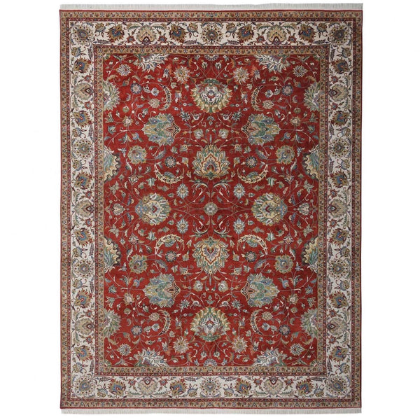 A Fine Tabriz design silk pile carpet - Brights of Nettlebed