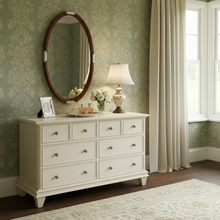 English Bedroom with Dorchester Oval Mirror