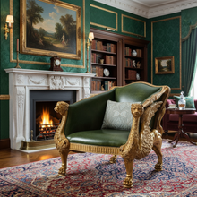 English Drawing Room with Gilded Lion Armchair