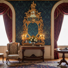 Georgian Hall with George II Style Hand Carved Giltwood Mirror