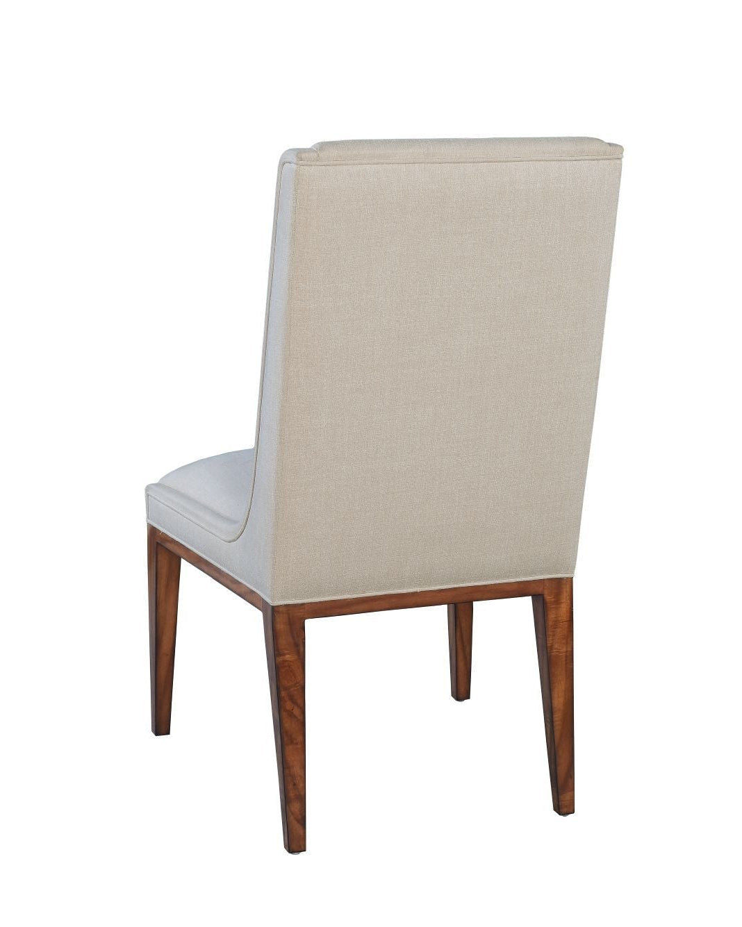 Straight Back Upholstered Chair In Mahogany