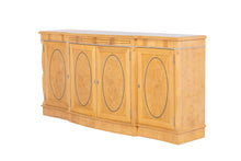 Serpentine Sycamore Four Door Cabinet
