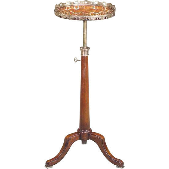 Circular mahogany tripod side table inspired by a 19th-century french original