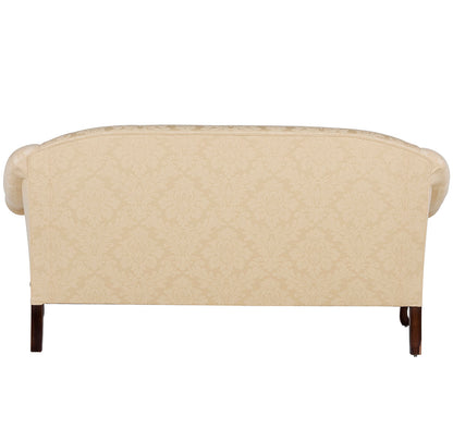 the back of yellow sofa