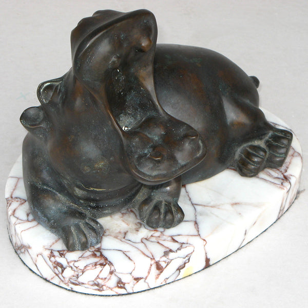 Bronze hippo