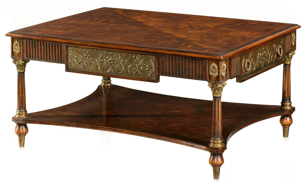 Louis XVI style repousse coffee table