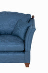 arm of blue knole chair 