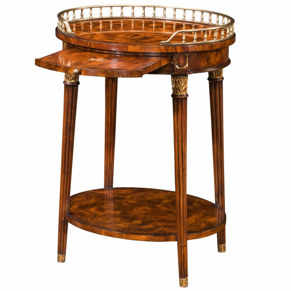 Regency style mahogany oval lamp table