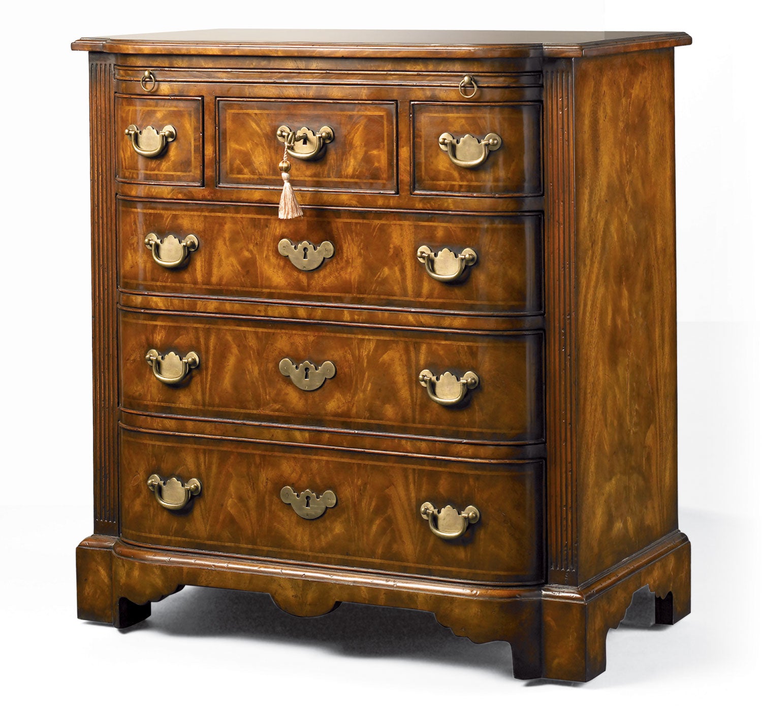 Mahogany Break bowfront chest of drawers