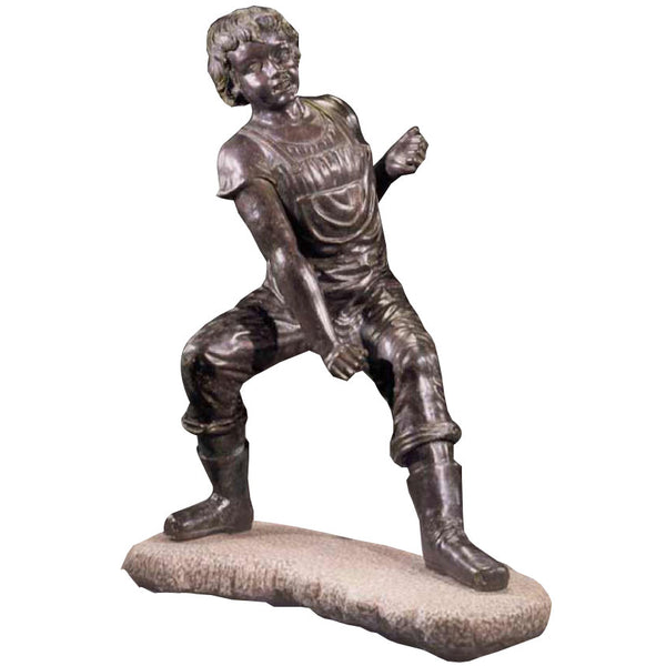 Lifesize bronze boy