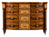 Mahogany break bowfront chest of drawers