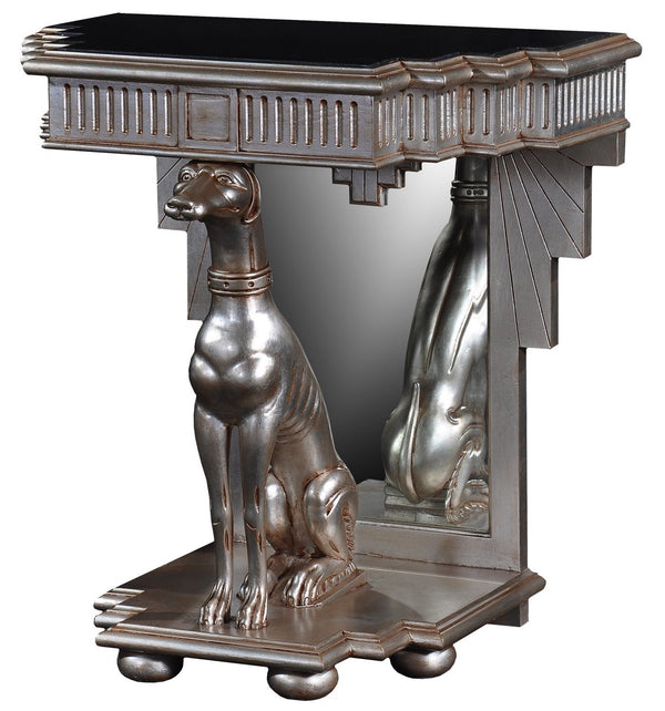 Silver Leaf Console: Timeless Elegance