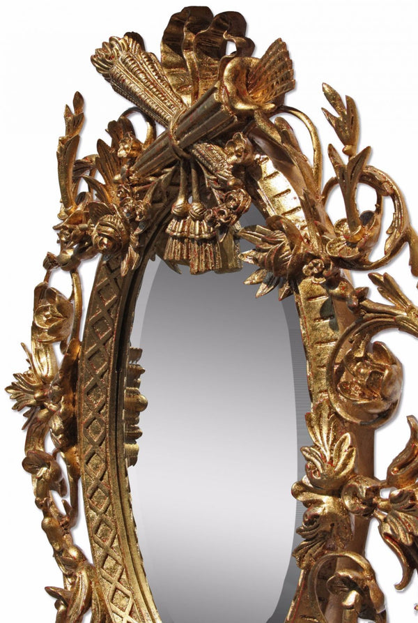 Louis XVI Oil Gilded Mirror - Opulence