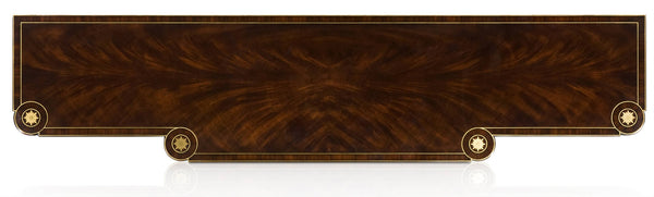 Ebonised flame mahogany buffet