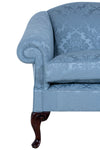 arm of blue sofa
