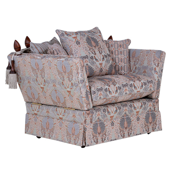 The Henley Knole Chair in Jim Dickens Fantasia Smoked coral