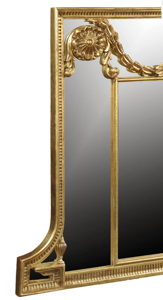 Elegant Giltwood Overmantel Mirror