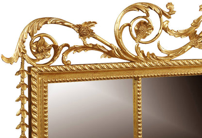 Opulent Charm: Giltwood Overmantel Mirror