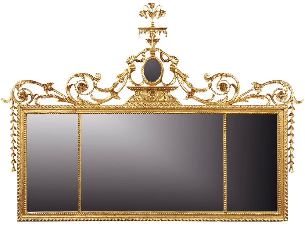 Opulent Charm: Giltwood Overmantel Mirror