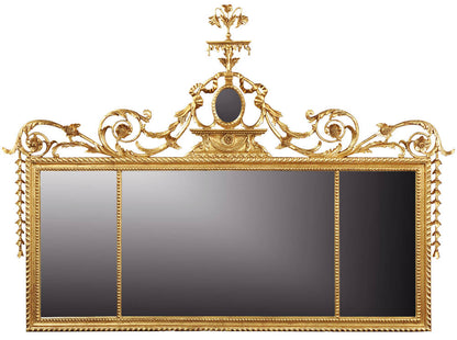 Opulent Charm: Giltwood Overmantel Mirror
