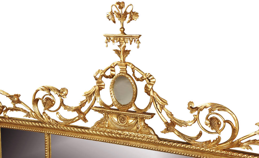 Opulent Charm: Giltwood Overmantel Mirror
