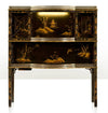 Chocolate Chinoiserie bar or display cabinet