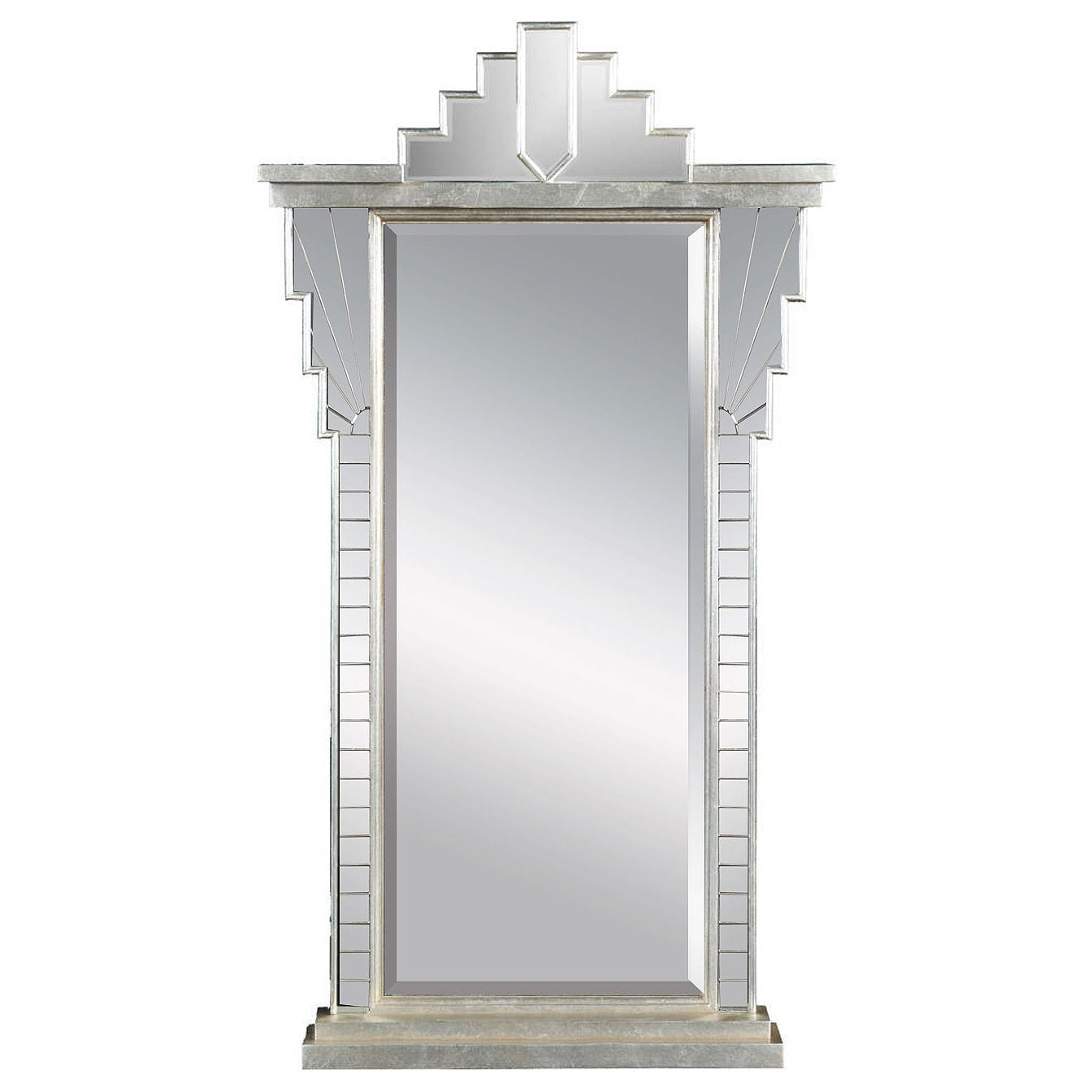 Silver Art Deco style mirror