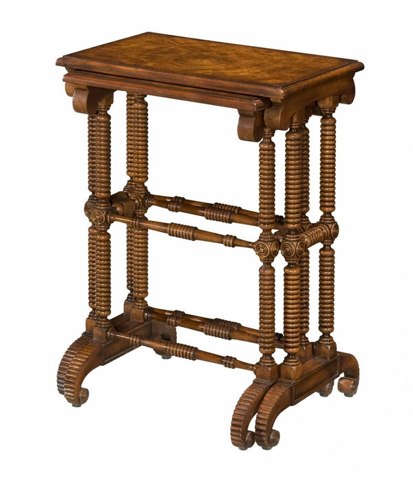 Nest of two mahogany tables