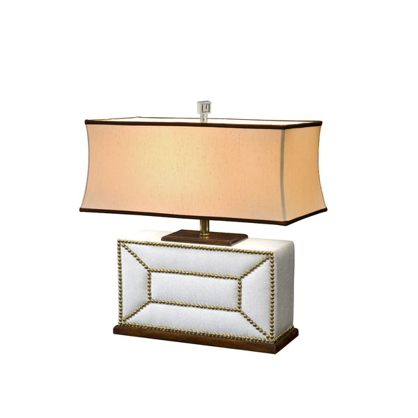 Fabric padded table lamp