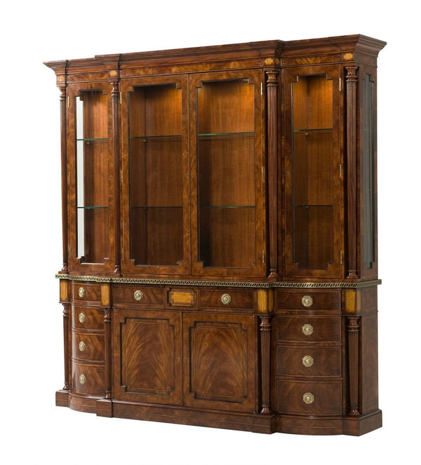 Mahogany crossbanded display cabinet