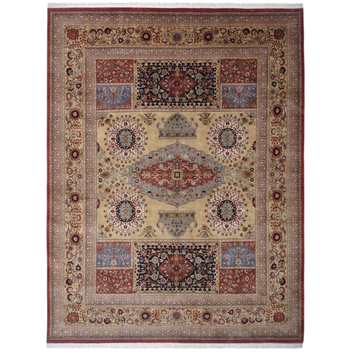 Heriz Design Silk Rug