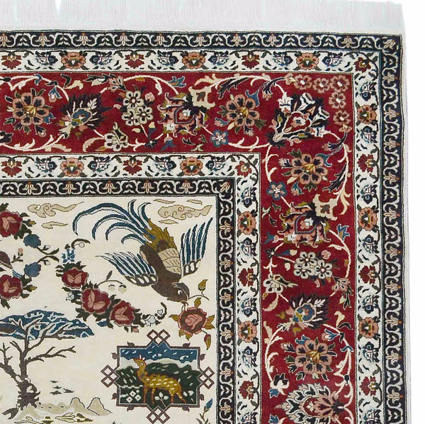 Isfahan Paradise design silk pile carpet