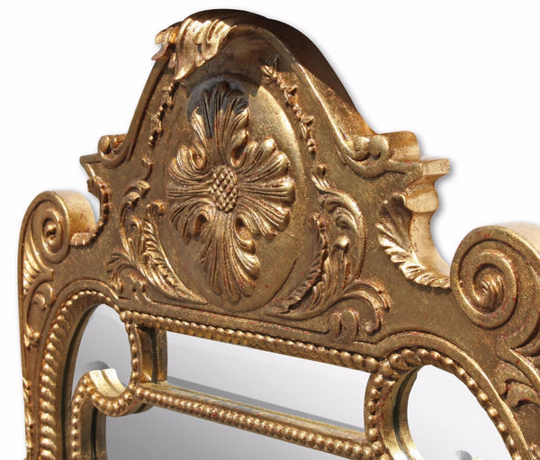 Queen Anne style giltwood mirror