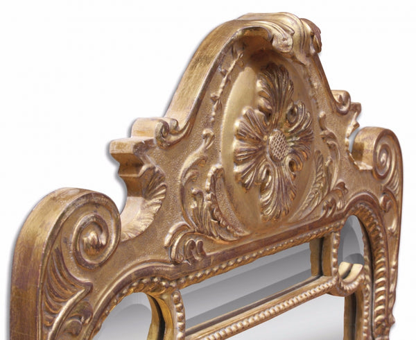 Luxurious Queen Anne Water Gilded Mirror
