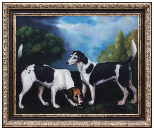 Oil Painting after 'A Couple of Foxhounds' in style of George Stubbs