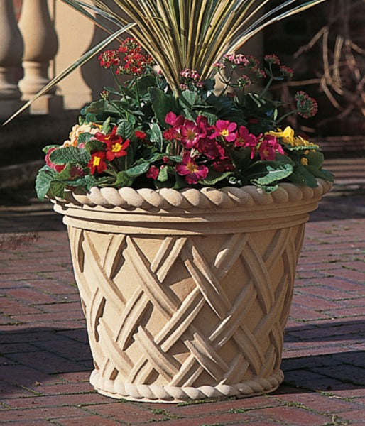 Tudor Jardiniere cast stone planter