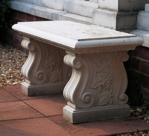 Scroll stone bench - 51 inch